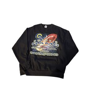 Vintage 2000 NFL St Louis Rams Super Bowl 34 Champions L Crewneck Sweater